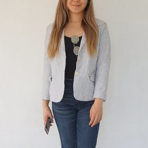 Lucky Brand linen striped blazer size 8